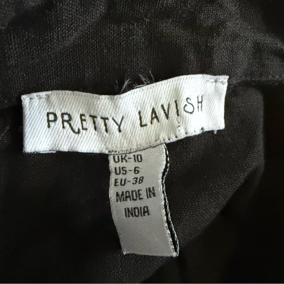 Pretty Lavish Black Cotton Linen Blend Mini Blazer Dress Sz 6 Editorial Capsule - Picture 6 of 8